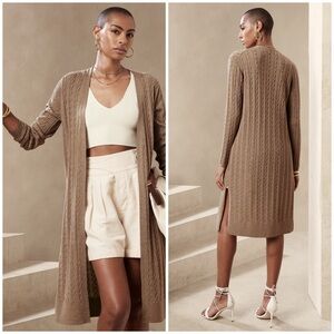 Banana Republic Cavo 100% Merino Wool Washable Open Front Cardigan Size S EUC